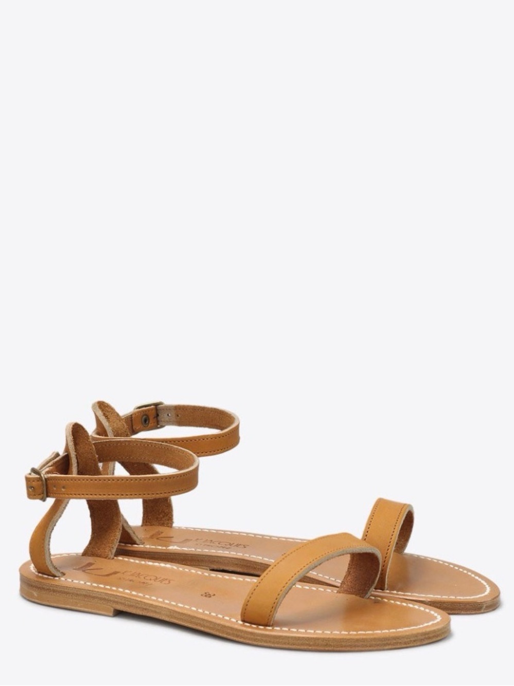 K. Jacques Laura brown leather • ankle strap 37 • VGUC